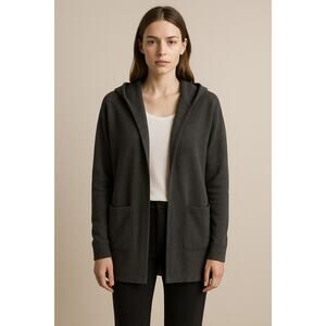 James Perse 100% Cotton Hooded Open Cardigan – Size 2 (M)